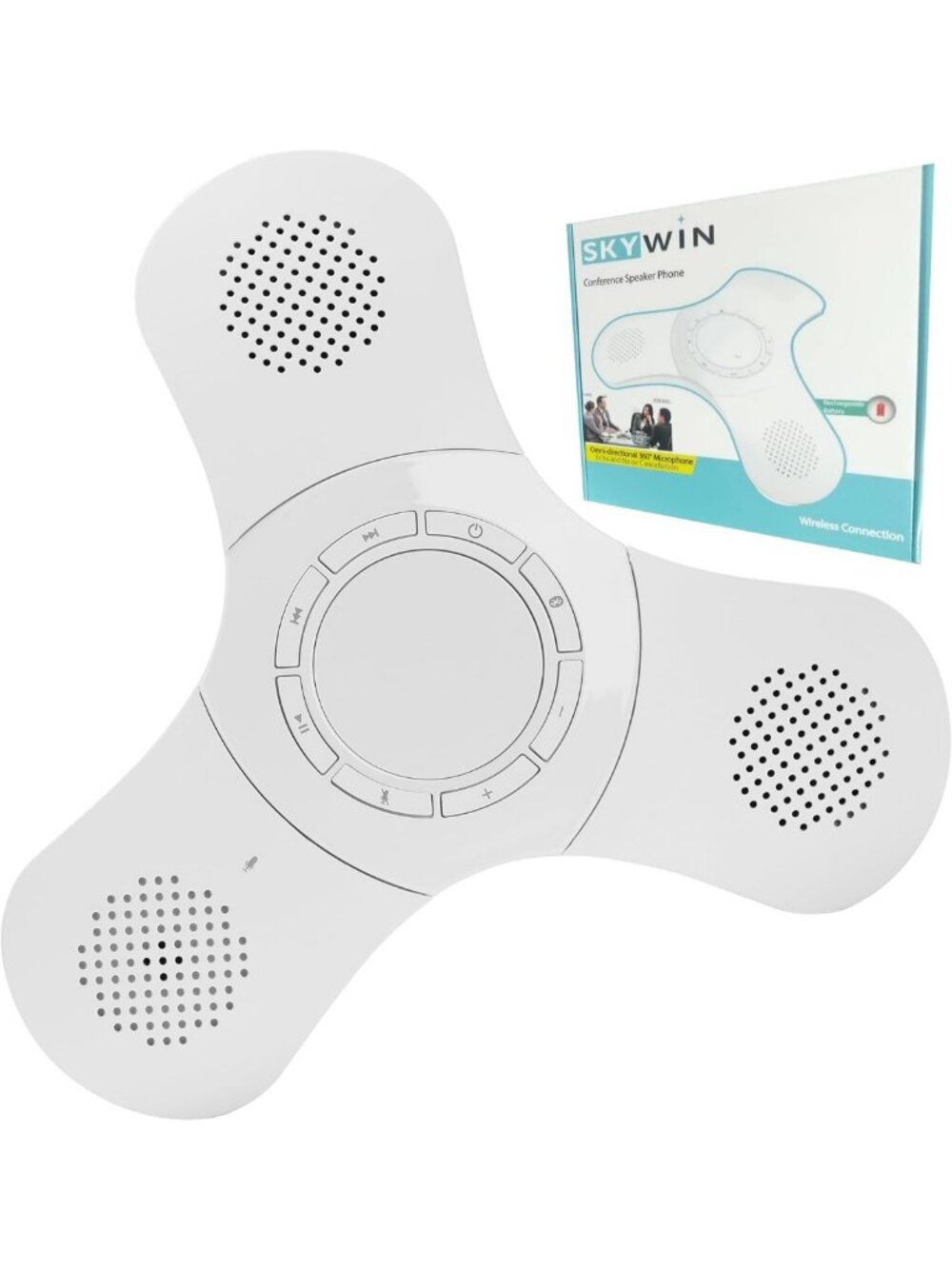 360° Voice Pickup Conference Speaker & Microphone with Noise Reduction, Clear